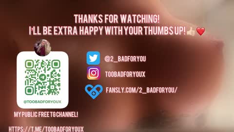 Snapshot of 2badforyou chatting on 01.05.26 30 NOV online show from 01.05.26