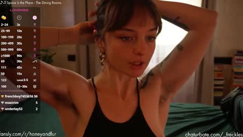 Snapshot of _freckles chatting on 12.01.24 Jacqui Queen goddess motorcycle mozzarella Jaq next livestream see bio online show from 12.01.24