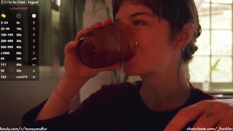 Snapshot of _freckles chatting on 02.12.25 Jacqui Queen goddess motorcycle mozzarella Jaq next livestream see bio online show from 02.12.25