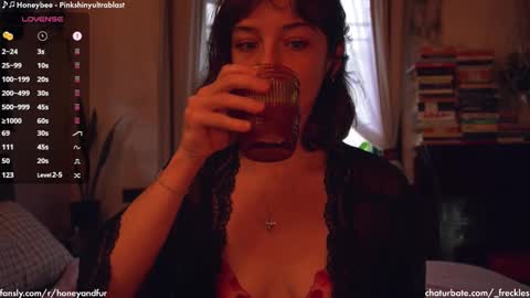 Snapshot of _freckles chatting on 02.14.25 Jacqui Queen goddess motorcycle mozzarella Jaq next livestream see bio online show from 02.14.25