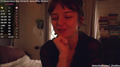 Snapshot of _freckles chatting on 03.04.25 Jacqui Queen goddess motorcycle mozzarella Jaq next livestream see bio online show from 03.04.25