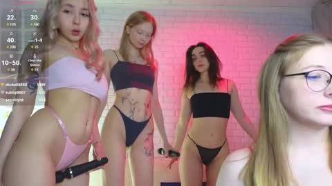 Snapshot of _ramune_ chatting on 02.24.25 Merlizz Eva Jane Mila Nicole  left to right  online show from 02.24.25