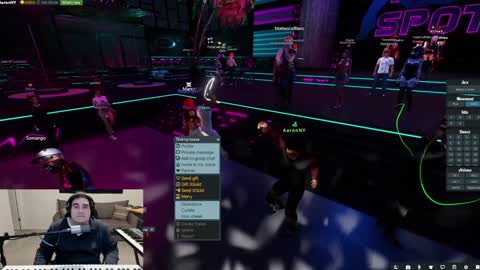 Snapshot of aaroleplayer chatting on 12.21.24 Aaron online show from 12.21.24