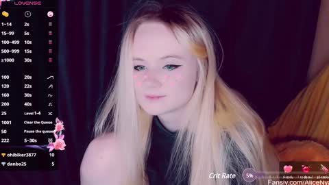 Snapshot of alicenya chatting on 12.18.24 Alice online show from 12.18.24