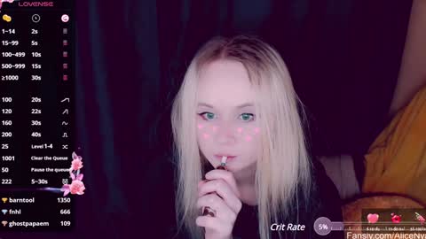 Snapshot of alicenya chatting on 12.22.24 Alice online show from 12.22.24