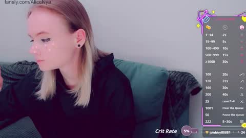 Snapshot of alicenya chatting on 11.30.25 Alice online show from 11.30.25