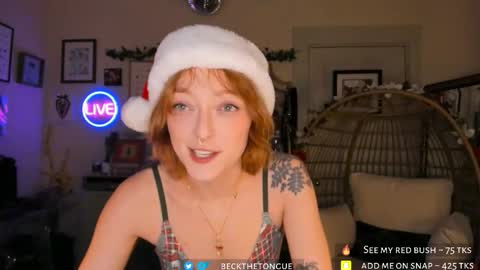 Snapshot of beckthetongue chatting on 12.21.25 Beck the tongue online show from 12.21.25