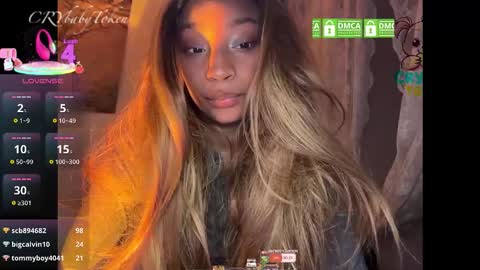 Snapshot of crybabytoken chatting on 12.21.25 crybabytoken online show from 12.21.25