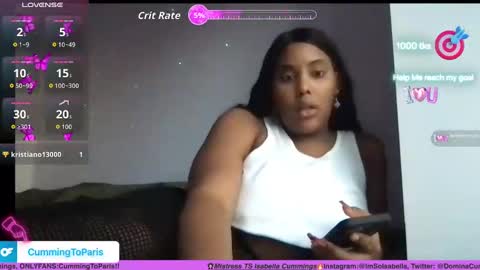 Snapshot of cummingtoparis chatting on 11.16.25 Cumming To Mistress Isabella Cummings online show from 11.16.25