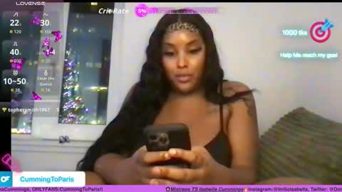 Snapshot of cummingtoparis chatting on 12.03.25 Cumming To Mistress Isabella Cummings online show from 12.03.25