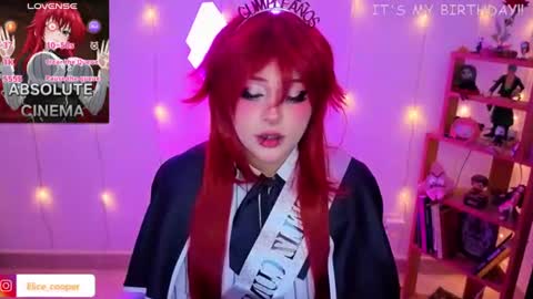 Snapshot of elicecooper chatting on 06.13.26 Elice Cooper new account online show from 06.13.26