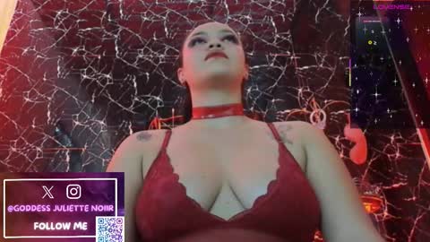 Snapshot of goddessjuliettenoiir chatting on 02.21.26 Goddes Juliette Noiir online show from 02.21.26