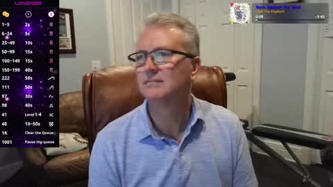 Snapshot of justavoyeurhere chatting on 12.04.25 Michael online show from 12.04.25