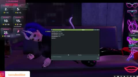 Succubus Blue online show from 02.16.25