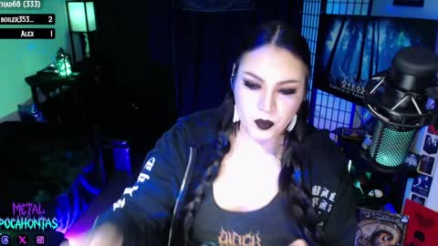 Snapshot of metalpocahotass chatting on 02.03.25 MetalPocahotass online show from 02.03.25