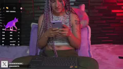 Snapshot of miadimota chatting on 12.06.24 Mia online show from 12.06.24