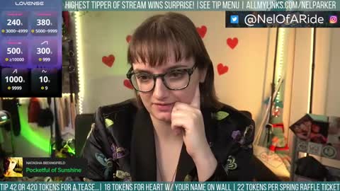 Snapshot of nelparker chatting on 02.16.25 Nel Parker online show from 02.16.25