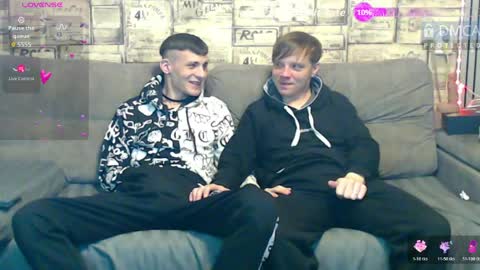 Max tall dark-haired guy with tattoos and Phil blond-haired online show from 04.14.26