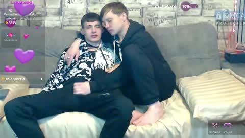 Max tall dark-haired guy with tattoos and Phil blond-haired online show from 04.30.26
