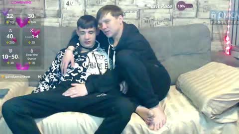Max tall dark-haired guy with tattoos and Phil blond-haired online show from 05.02.26