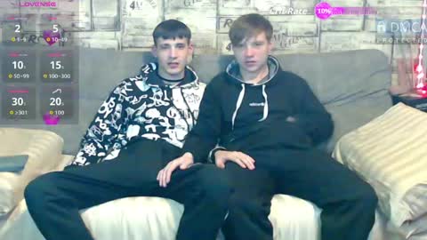 Max tall dark-haired guy with tattoos and Phil blond-haired online show from 05.03.26