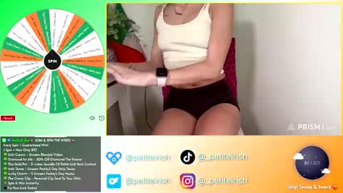 Snapshot of petiteirish_ chatting on 03.14.26 Petite Irish online show from 03.14.26