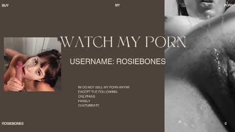 Rosie Bones online show from 07.01.26
