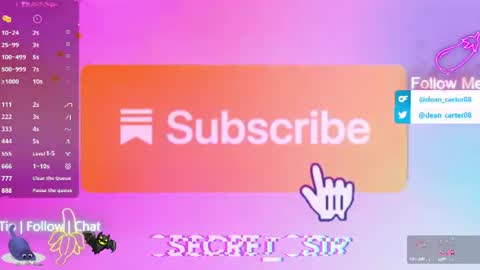 Snapshot of secret_sir chatting on 06.29.26 Dean Carter online show from 06.29.26