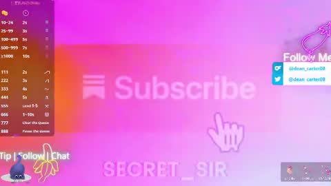 Snapshot of secret_sir chatting on 07.03.26 Dean Carter online show from 07.03.26