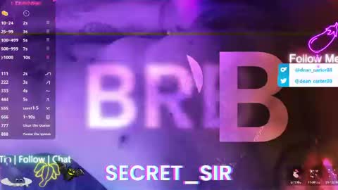 Snapshot of secret_sir chatting on 07.05.26 Dean Carter online show from 07.05.26