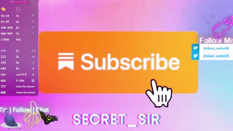 Snapshot of secret_sir chatting on 07.28.26 Dean Carter online show from 07.28.26