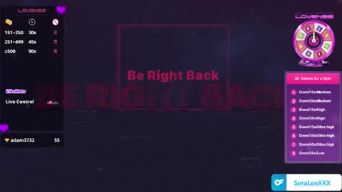 SeraLeeXXX online show from 11.13.25