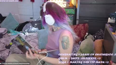 Snapshot of tricky_nymph chatting on 12.22.24 Cassie online show from 12.22.24