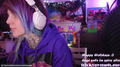 Snapshot of tricky_nymph chatting on 12.28.24 Cassie online show from 12.28.24