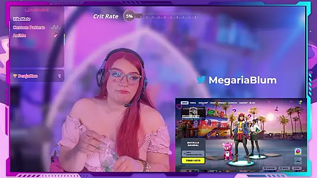 Snapshot of MegariaB chatting on 02.15.26 MegariaB online show from 02.15.26