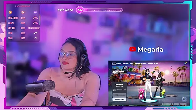 Snapshot of MegariaB chatting on 02.23.26 MegariaB online show from 02.23.26