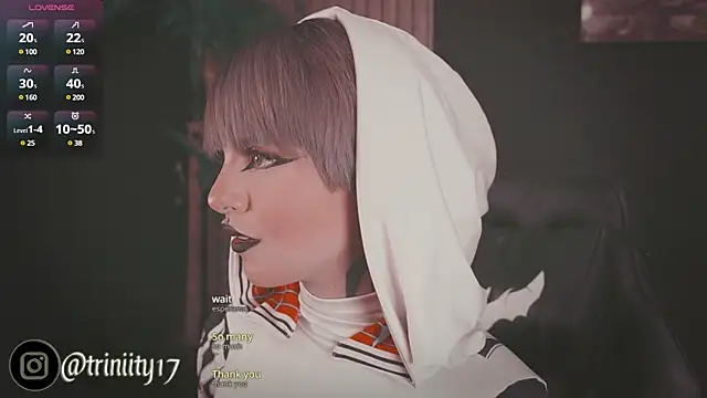 Snapshot of Trinity___s chatting on 02.20.25 Trinity s online show from 02.20.25