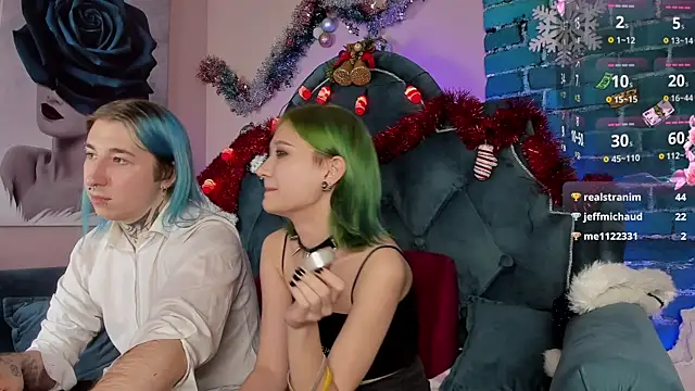 Snapshot of Milten-Trish chatting on 12.16.24 Milten-Trish online show from 12.16.24