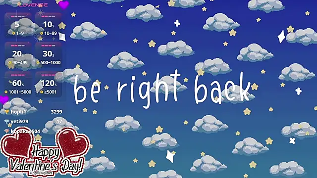 Snapshot of KimiStar chatting on 02.14.25 KimiStar online show from 02.14.25