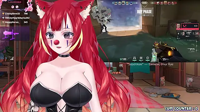 Snapshot of LewdKira_VT chatting on 03.14.25 LewdKira VT online show from 03.14.25