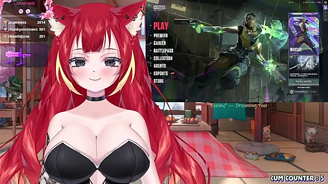 Snapshot of LewdKira_VT chatting on 03.16.25 LewdKira VT online show from 03.16.25