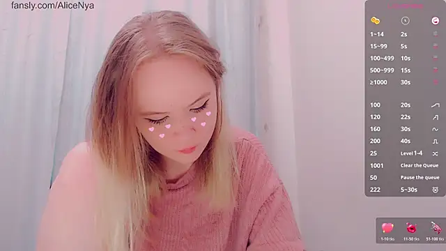 Snapshot of AliceNya_cute chatting on 01.08.26 AliceNya cute online show from 01.08.26