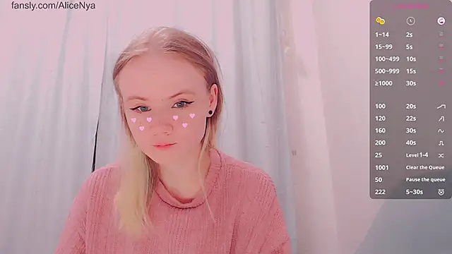 Snapshot of AliceNya_cute chatting on 01.13.26 AliceNya cute online show from 01.13.26