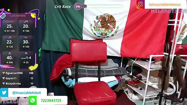 LaInsaciableIntensa online show from 09.10.25