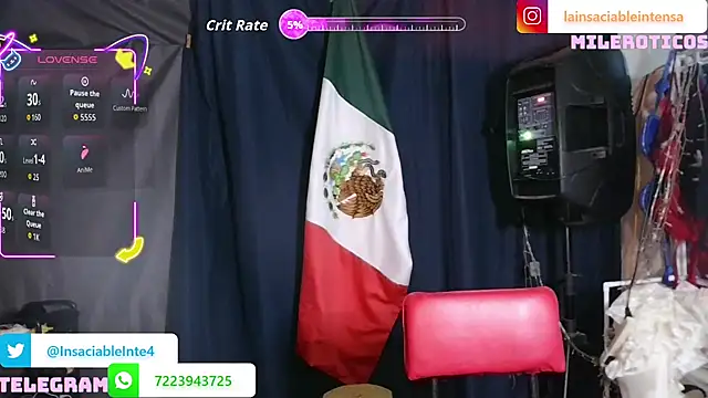 Snapshot of LaInsaciableIntensa chatting on 07.18.26 LaInsaciableIntensa online show from 07.18.26