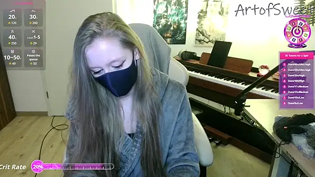 Snapshot of ArtofSweet chatting on 02.14.26 ArtofSweet online show from 02.14.26