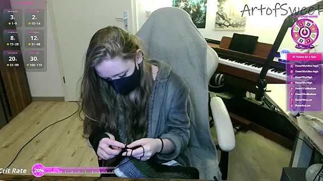 Snapshot of ArtofSweet chatting on 02.16.26 ArtofSweet online show from 02.16.26