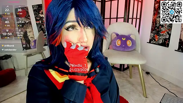 Snapshot of Redlu_1 chatting on 03.22.26 Redlu 1 online show from 03.22.26