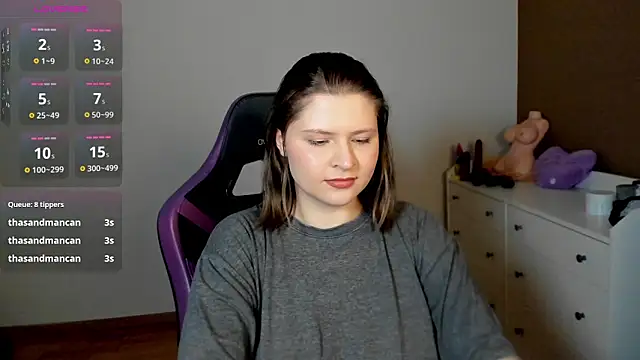 Snapshot of TinniAngel chatting on 03.03.25 TinniAngel online show from 03.03.25