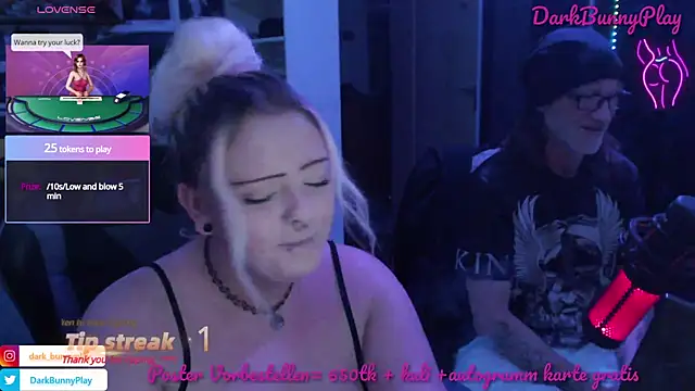 Snapshot of DarkBunnyPlay chatting on 12.29.24 DarkBunnyPlay online show from 12.29.24